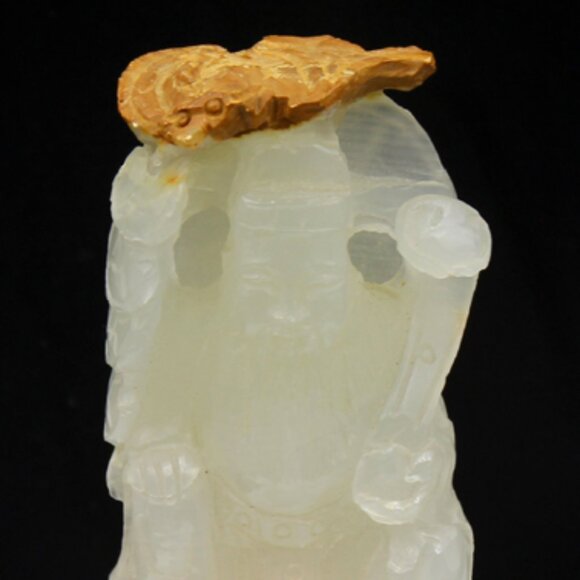 Antique Chinese Soapstone Sculpture - God of Wealth